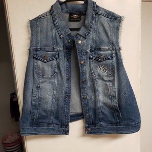 Women's Harley-Davidson Denim Vest*Worn Once! 1W